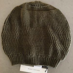 Marc Jacobs Unisex Acrylic Beanie Hat Green New